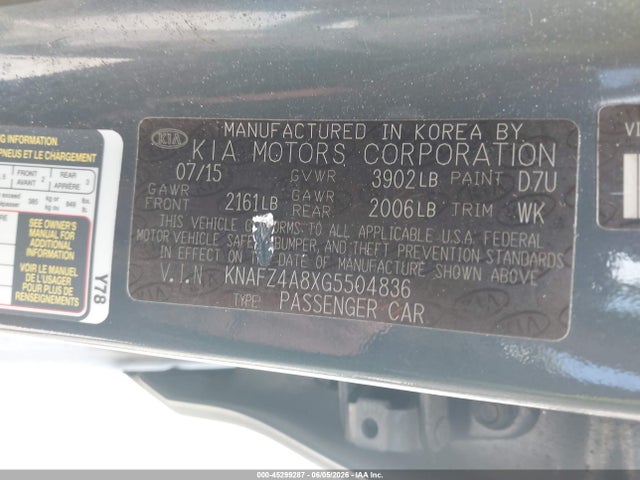 KIA FORTE EX 2016 KNAFZ4A8XG5504836 Image 9