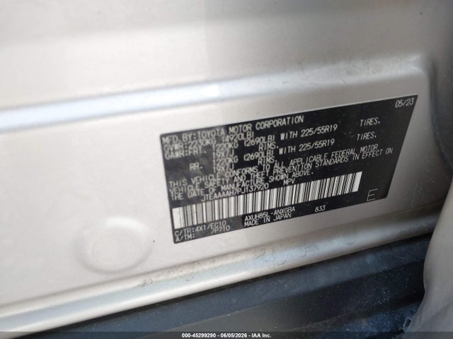 Aukcja sprzedaży 2023 Toyota Venza Xle, vin: JTEAAAAH7PJ137920, numer aukcji: 45299290