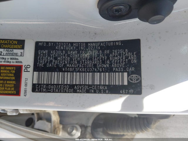 Toyota CAMRY LE 2014 4T1BF1FK6EU374761 Image 9