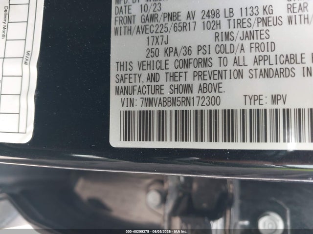 45299379 :رقم المزاد ، 7MMVABBM5RN172300 vin ، 2024 Mazda Cx-50 2.5 S Preferred مزاد بيع