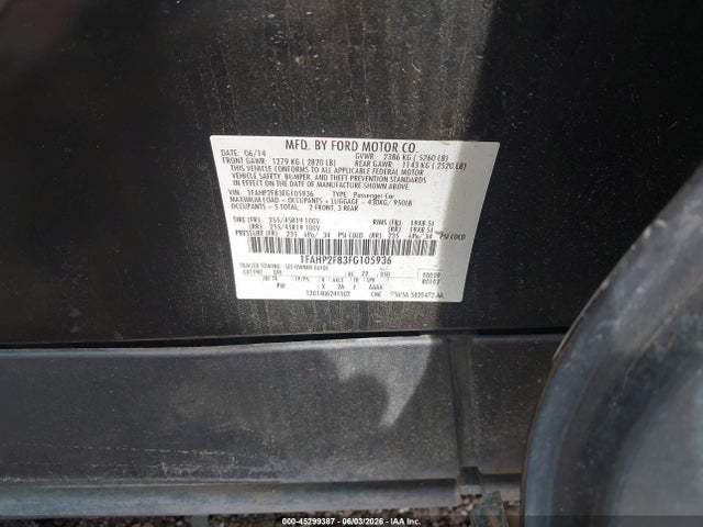 Ford Taurus Limited 2015 1FAHP2F83FG105936 Image 9