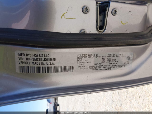 Jeep Cherokee Latitude 4x4 2020 1C4PJMCB2LD645665 Image 9
