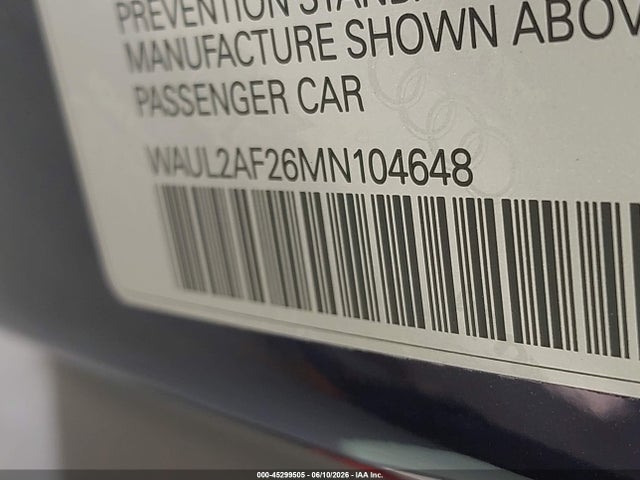 WAUL2AF26MN104648 Audi A6 Premium Plus 55 Tfsi Quattro S Tronic