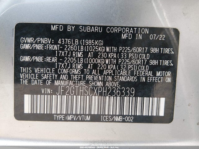 Subaru Crosstrek Sport 2023 JF2GTHSCXPH236339 Image 9
