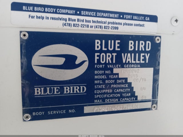 1BABNBPA6FF310626 Blue Bird School Bus / Transit Bus