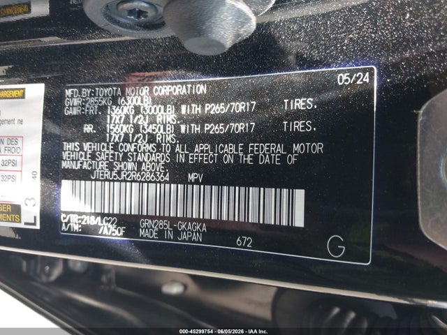 JTERU5JR2R6286364 Toyota 4runner Trd Off Road Premium