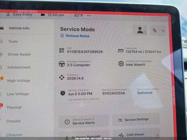 Продаж на аукціоні авто 2019 Tesla Model 3 Long Range/mid Range/standard Range/standard Range Plus, vin: 5YJ3E1EA3KF299526, номер лоту: 45299765