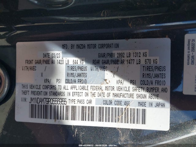 Mazda Mx-5 Miata Rf Grand Touring 2023 JM1NDAM79P0556955 Image 9