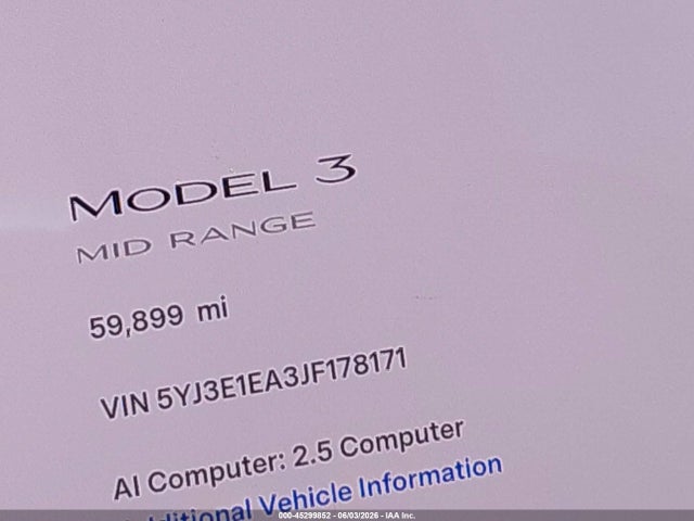 Tesla Model 3 Long Range/mid Range 2018 5YJ3E1EA3JF178171 Image 14