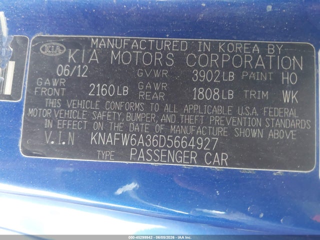 Aukcja sprzedaży 2013 Kia Forte Koup Sx, vin: KNAFW6A36D5664927, numer aukcji: 45299942