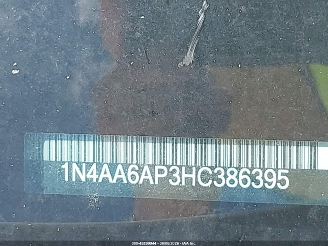 Продажа на аукционе авто 2017 Nissan Maxima 3.5 Sl, vin: 1N4AA6AP3HC386395, номер лота: 45299944