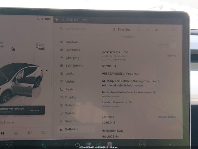 Продаж на аукціоні авто 2023 Tesla Model Y Awd/long Range Dual Motor All-wheel Drive, vin: 7SAYGDEE9PF632780, номер лоту: 45300025