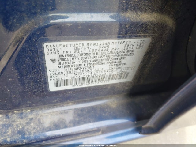Продаж на аукціоні авто 2019 Nissan Sentra Sv, vin: 3N1AB7AP3KY370941, номер лоту: 45300084
