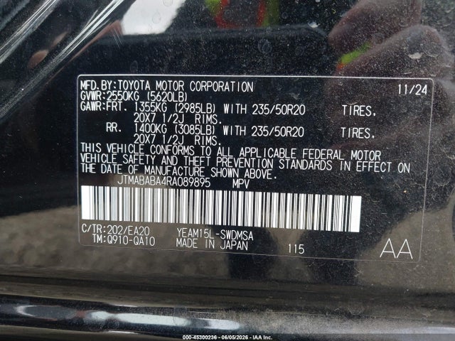 Subaru Solterra Limited 2024 JTMABABA4RA089895 Image 9