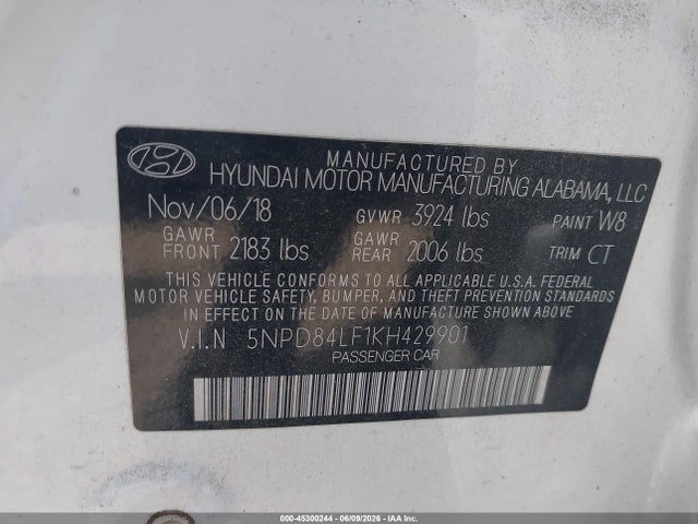 Hyundai Elantra Value Edition 2019 5NPD84LF1KH429901 Image 9