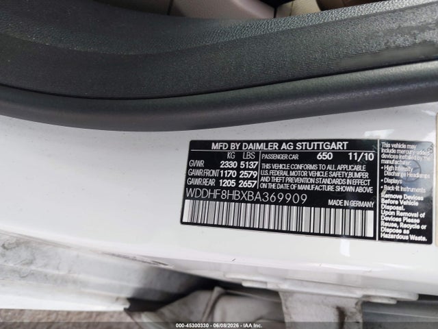 Продажа на аукционе авто 2011 Mercedes-benz E 350 4matic, vin: WDDHF8HBXBA369909, номер лота: 45300330