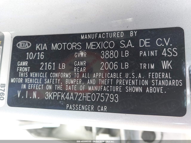 KIA FORTE LX 2017 3KPFK4A72HE075793 Image 9