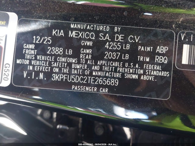 KIA K4 Gt-line Turbo 2026 3KPFU5DC2TE265689 Image 9