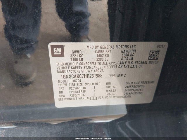 1GNSCAKC7HR231988 Chevrolet Tahoe Ls