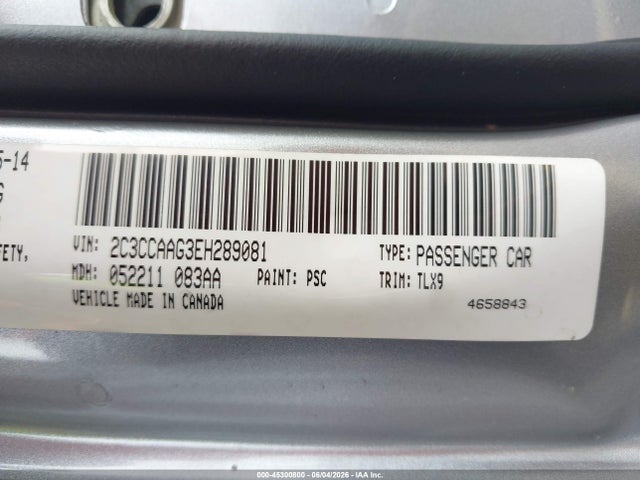 Продаж на аукціоні авто 2014 Chrysler 300, vin: 2C3CCAAG3EH289081, номер лоту: 45300800