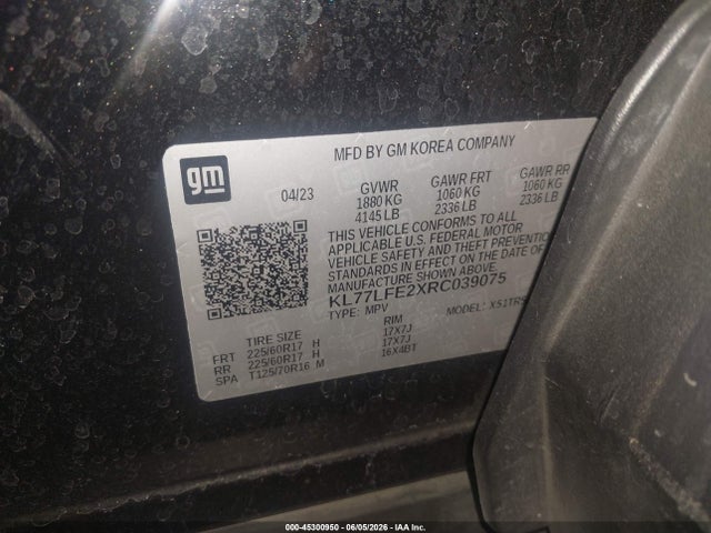 Chevrolet Trax Fwd Sp 2024 KL77LFE2XRC039075 Image 9