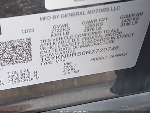Продажа на аукционе авто 2024 Cadillac Xt5 Awd Premium Luxury, vin: 1GYKNDRS0RZ720746, номер лота: 45301004