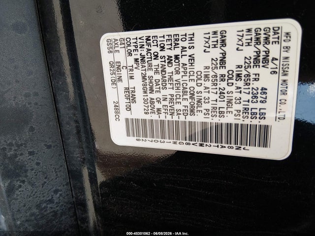 Nissan ROGUE S 2016 JN8AT2MV8GW130729 Image 9
