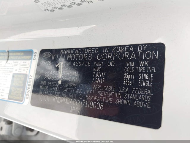 KIA Sportage Lx 2017 KNDPM3AC6H7119008 Image 9
