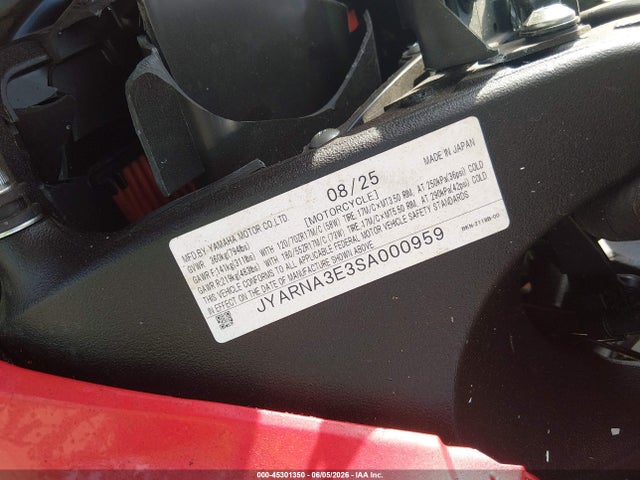 Yamaha Yzf890 2025 JYARNA3E3SA000959 Image 10