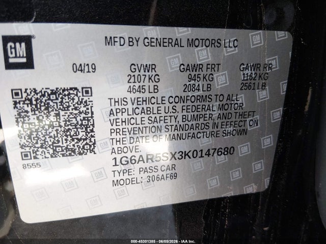 Cadillac CTS LUXURY 2019 1G6AR5SX3K0147680 Image 9