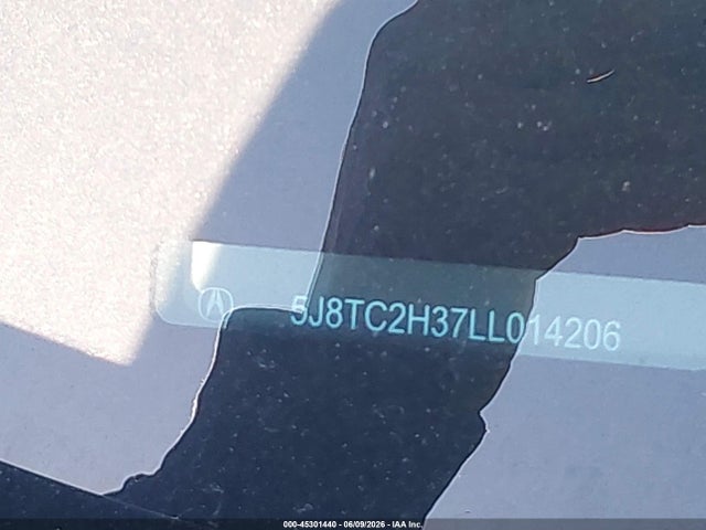 2020 Acura Rdx Standard მანქანა იყიდება აუქციონზე, vin: 5J8TC2H37LL014206, აუქციონის ნომერი: 45301440