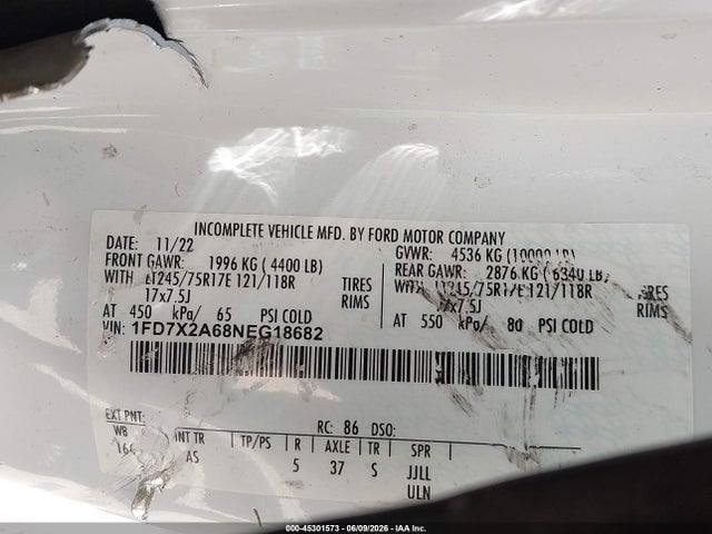 Ford F-250 Xl 2022 1FD7X2A68NEG18682 Image 9