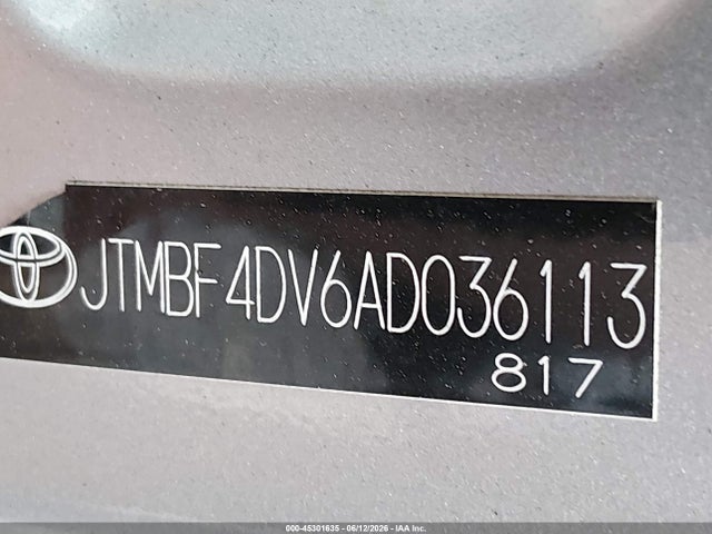 Aukcja sprzedaży 2010 Toyota Rav4, vin: JTMBF4DV6AD036113, numer aukcji: 45301635