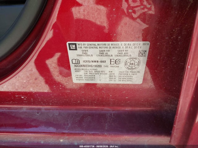 Chevrolet Silverado 1500 2lt 2017 3GCUKREC9HG196269 Image 9