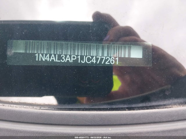 45301773 :رقم المزاد ، 1N4AL3AP1JC477261 vin ، 2018 Nissan Altima 2.5 Sr مزاد بيع