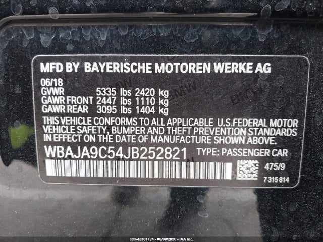 BMW 530e Iperformance 2018 WBAJA9C54JB252821 Image 9