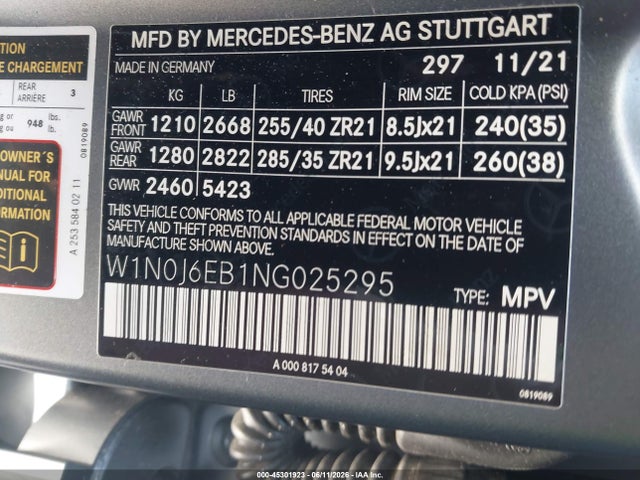 Продажа на аукционе авто 2022 Mercedes-benz Amg Glc 43 4matic Coupe, vin: W1N0J6EB1NG025295, номер лота: 45301923