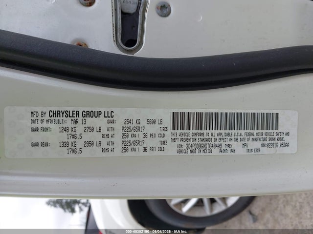 Aukcja sprzedaży 2013 Dodge Journey Sxt, vin: 3C4PDDBGXDT648409, numer aukcji: 45302150
