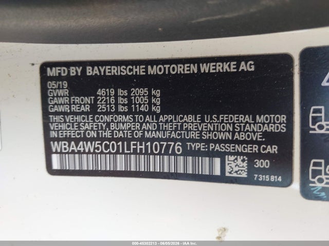 WBA4W5C01LFH10776 BMW 430i Xdrive