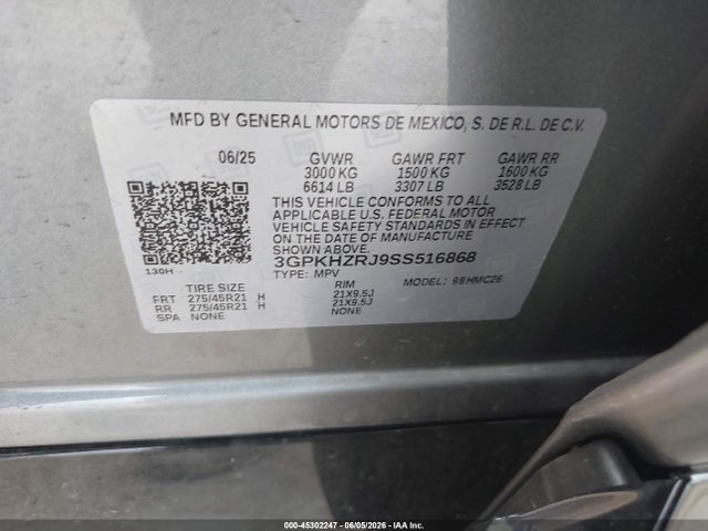 3GPKHZRJ9SS516868 Honda Prologue Elite