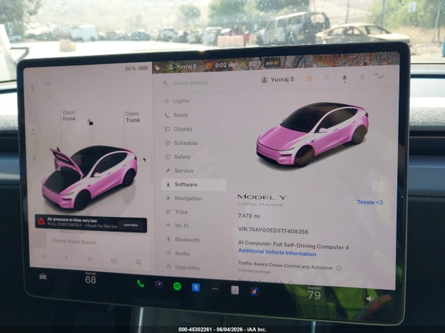 Aukcja sprzedaży 2026 Tesla Model Y Premium Rear-wheel Drive/rear-wheel Drive, vin: 7SAYGDED3TF408356, numer aukcji: 45302261