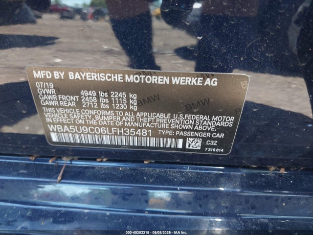 Aukcja sprzedaży 2020 Bmw M340i M340i Xdrive, vin: WBA5U9C06LFH35481, numer aukcji: 45302315