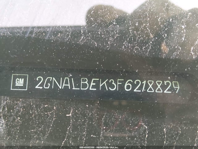 45302350 :رقم المزاد ، 2GNALBEK3F6218829 vin ، 2015 Chevrolet Equinox 1lt مزاد بيع