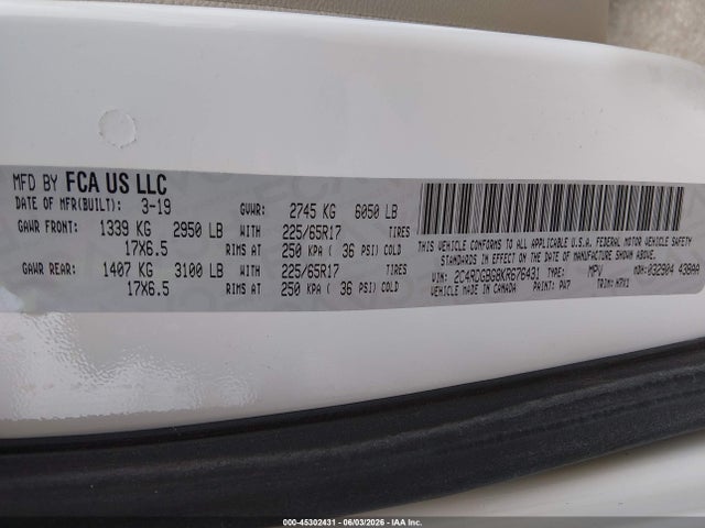 Dodge Grand Caravan Se 2019 2C4RDGBG8KR676431 Image 9