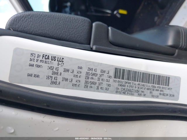 Aukcja sprzedaży 2018 Jeep Grand Cherokee Altitude 4x2, vin: 1C4RJEAG6JC110354, numer aukcji: 45302481