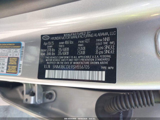 Hyundai TUCSON SEL 2025 5NMJBCDE9SH556705 Image 9