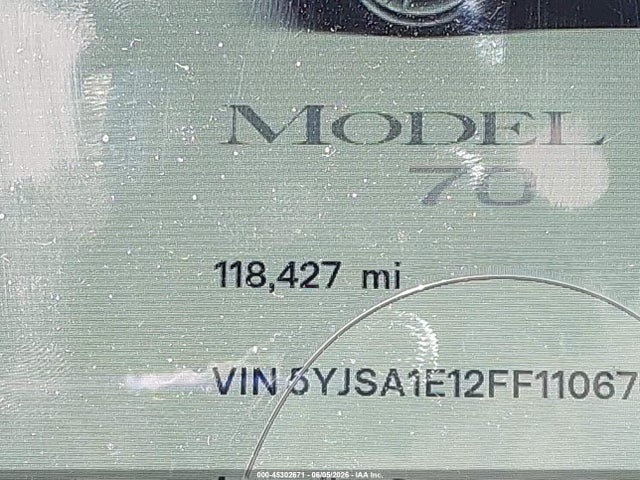 Продажа на аукционе авто 2015 Tesla Model S 60/70/85, vin: 5YJSA1E12FF110670, номер лота: 45302671