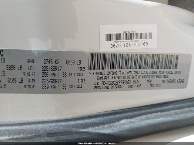 Dodge Grand Caravan Se 2019 2C4RDGBG2KR793163 Image 9