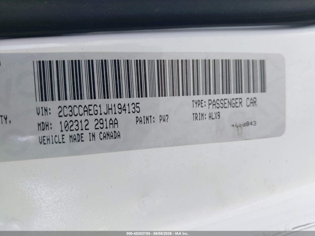 Продаж на аукціоні авто 2018 Chrysler 300 Limited, vin: 2C3CCAEG1JH194135, номер лоту: 45302785