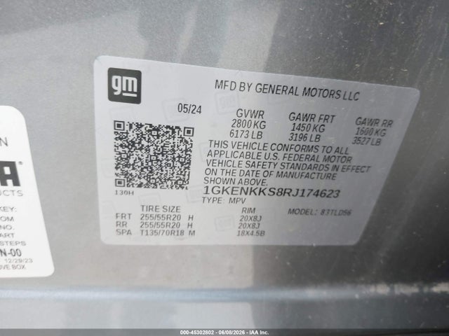 Продаж на аукціоні авто 2024 Gmc Acadia Fwd Elevation, vin: 1GKENKKS8RJ174623, номер лоту: 45302802